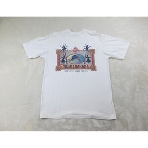 VINTAGE Tommy Bahama Shirt Mens Small White One Nation Under The Sun Marlin USA